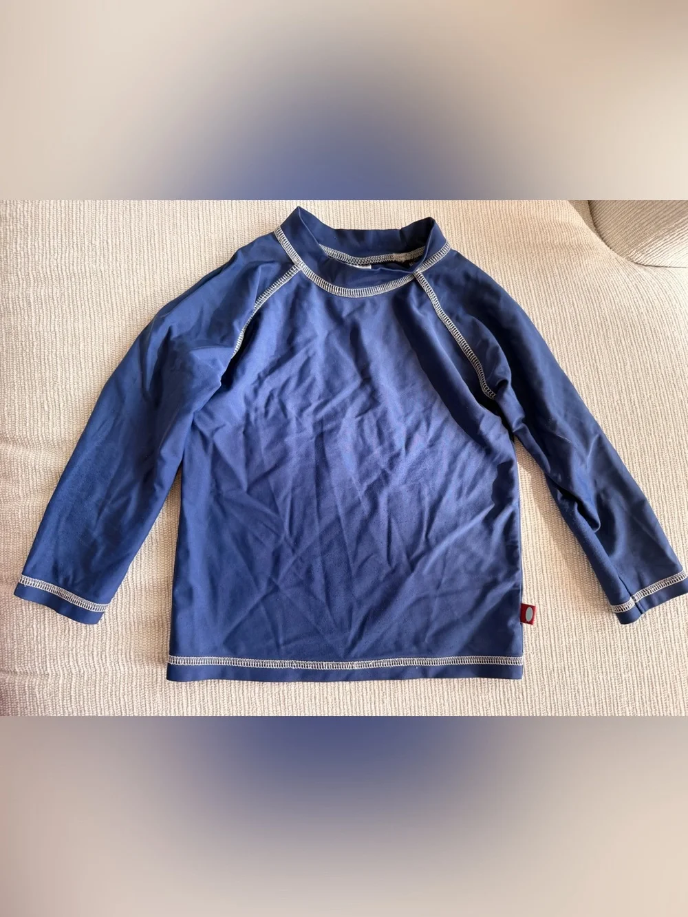 City Threads Navy Long-Sleeve Kids Rash Guard 4T